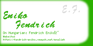 eniko fendrich business card